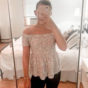 Off the Shoulder Printed Top